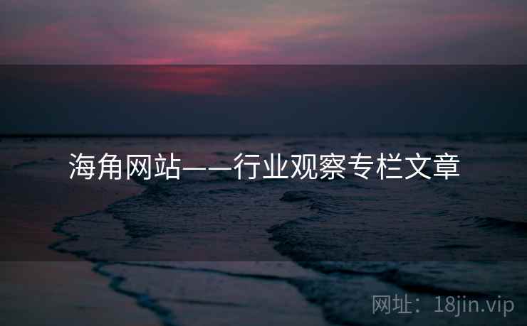 海角网站——行业观察专栏文章