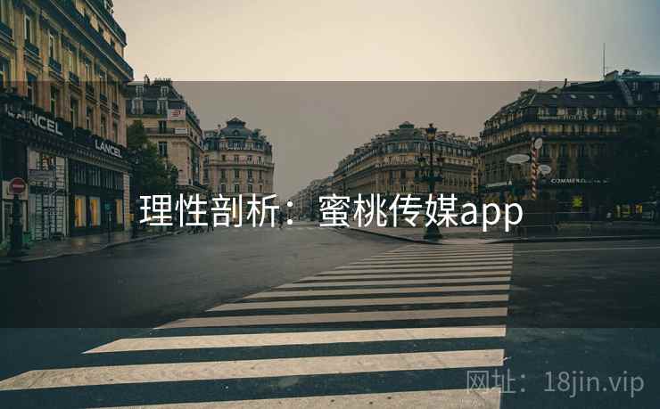 理性剖析：蜜桃传媒app